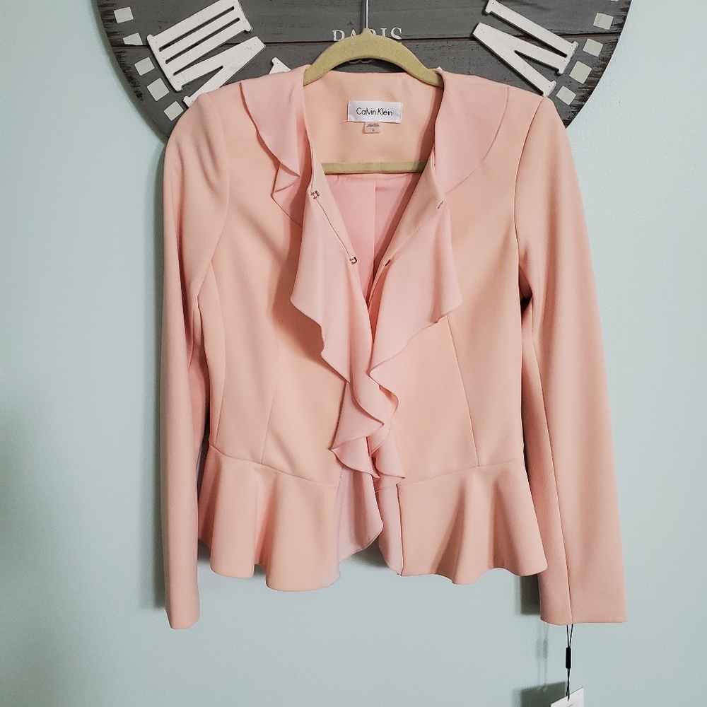 NWT Calvin Klein Blush Suit Jacket